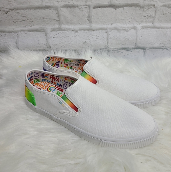 TOMS Baja Unity Slip-On Sneakers | White | Size 11.5 | NIB | Casual Comfort S - Picture 8 of 13